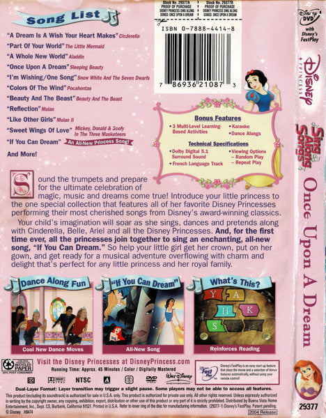 Various : Once Upon A Dream (DVD-V, Multichannel, NTSC)