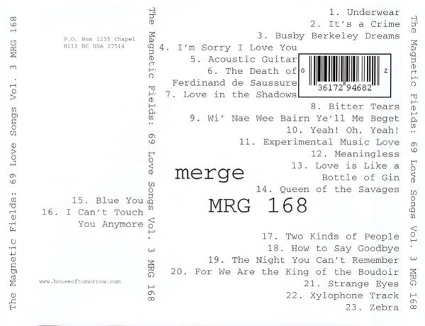 The Magnetic Fields : 69 Love Songs Vol. 3 (CD, Album)