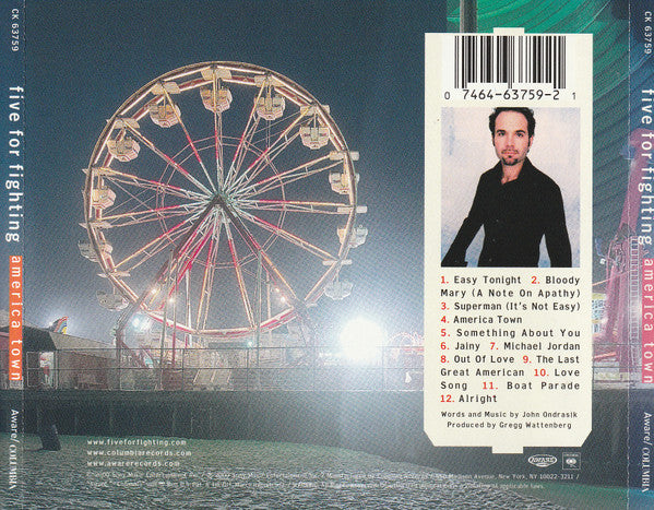 Five For Fighting : America Town (CD, Album)
