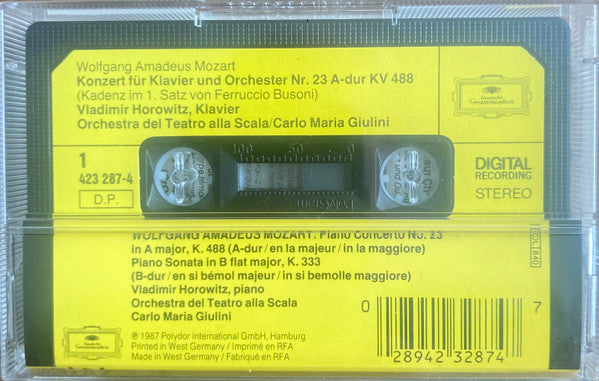 Vladimir Horowitz, Wolfgang Amadeus Mozart, Carlo Maria Giulini : Horowitz Plays Mozart (Cass, RE, Dol)