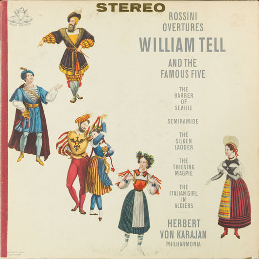 Gioacchino Rossini, Herbert von Karajan, Philharmonia Orchestra : Overtures William Tell And The Famous Five (LP, Album)