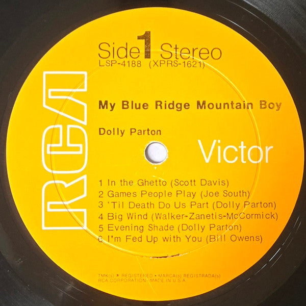 Dolly Parton : My Blue Ridge Mountain Boy (LP, Album, Hol)