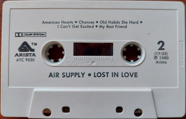 Air Supply : Lost In Love (Cass, Album, Club, CRC)