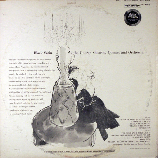 The George Shearing Quintet : Black Satin (LP, Album, RP)