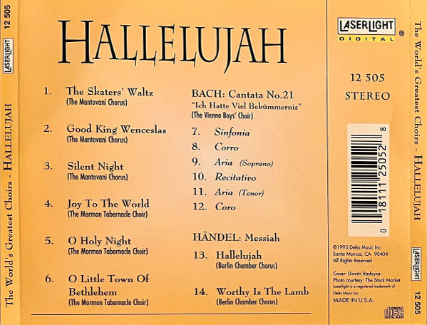 Various : The World's Greatest Choirs - Hallelujah (CD, Comp)