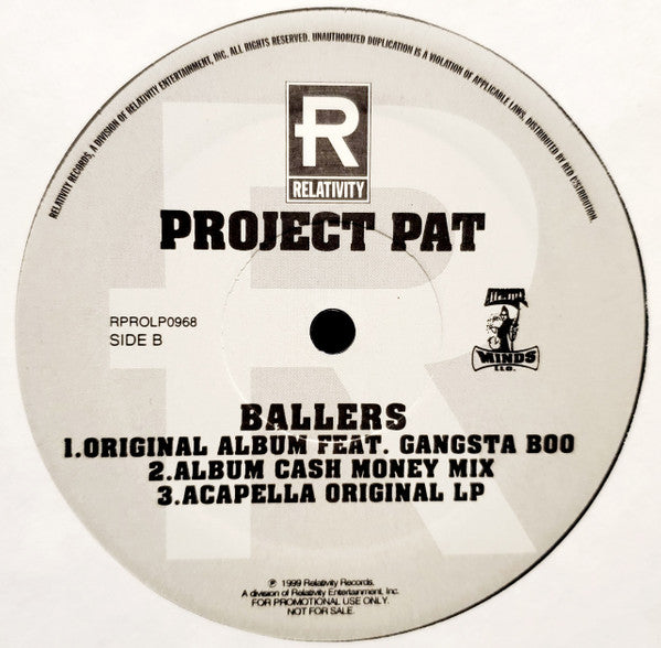 Project Pat : Ballers (12", Promo)