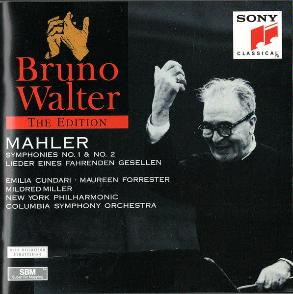 Bruno Walter, Gustav Mahler, Emilia Cundari, Maureen Foster, Mildred Miller, New York Philharmonic, Columbia Symphony Orchestra : Symphonies No. 1 & No. 2 / Lieder Eines Fahrenden Gesellen (2xCD, Album, Comp, Club, RM)
