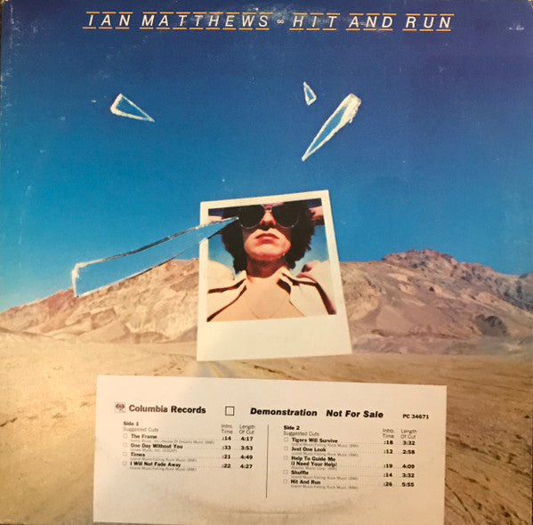 Iain Matthews : Hit And Run (LP, Album, Promo)