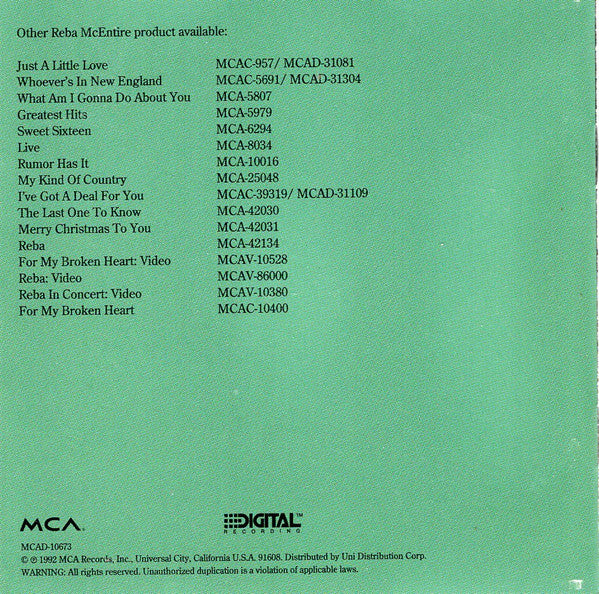 Reba McEntire : It's Your Call (CD, Album)