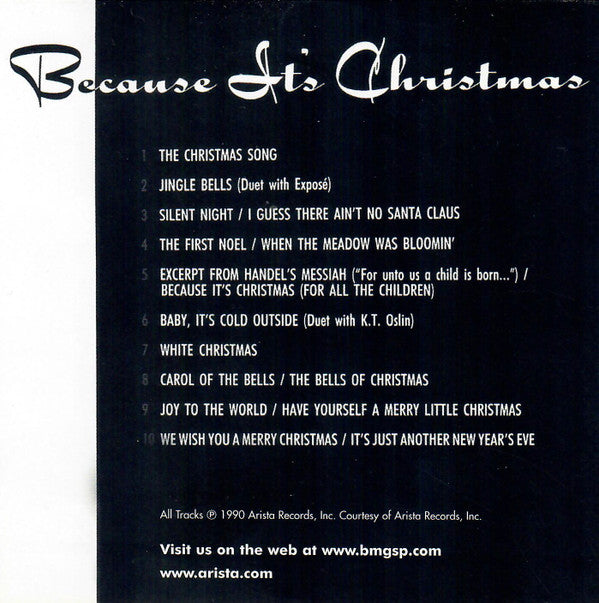 Barry Manilow : Because It's Christmas (CD, Album)