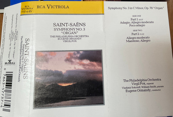 Camille Saint-Saëns, The Philadelphia Orchestra, Eugene Ormandy, Virgil Fox : Symphony No. 3 “Organ” (Cass, RE)