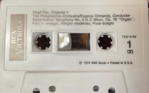 Camille Saint-Saëns, The Philadelphia Orchestra, Eugene Ormandy, Virgil Fox : Symphony No. 3 “Organ” (Cass, RE)