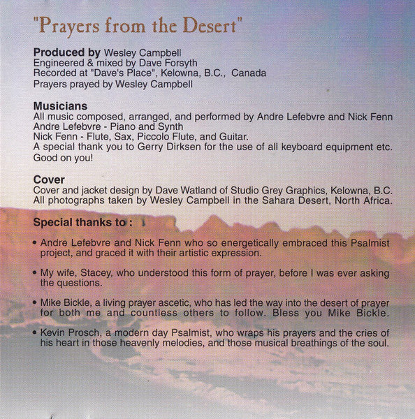 Wesley Campbell : Prayers From The Desert (CD, Album)