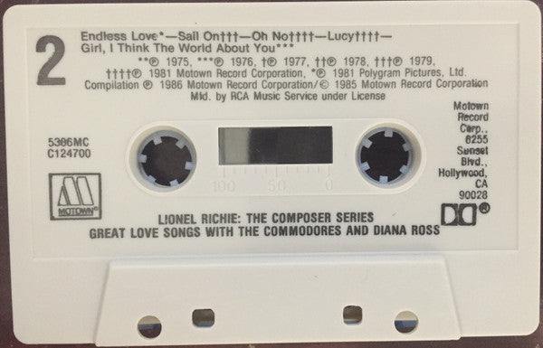 Lionel Richie : Great Love Songs With The Commodores & Diana Ross (Cass, Comp, Club)