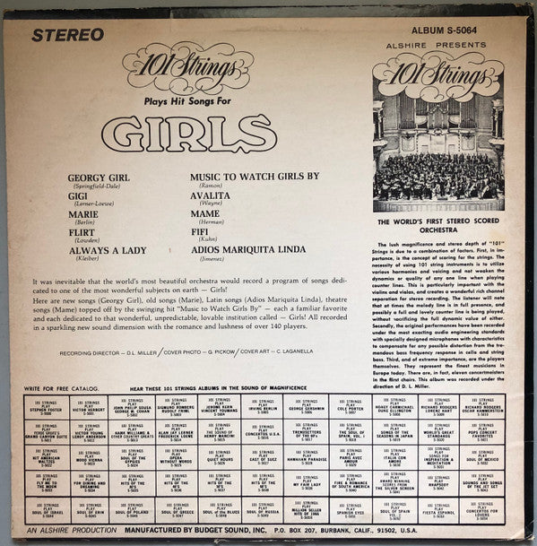 101 Strings : Plays Hit Songs For Girls (LP, Album)