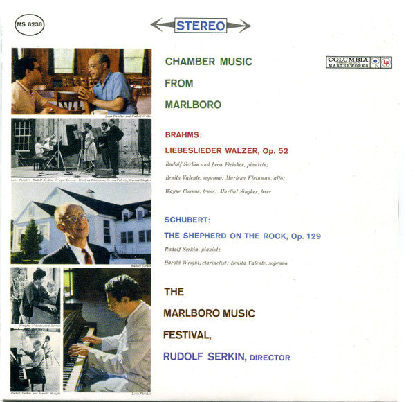 Johannes Brahms / Franz Schubert, Rudolf Serkin : Chamber Music From Marlboro (Liebeslieder Walzer, Op. 52 / The Shepherd On The Rock, Op. 129) (LP, Album)