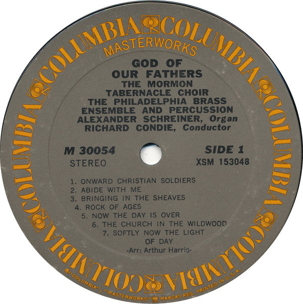 Mormon Tabernacle Choir, Philadelphia Brass Ensemble, Alexander Schreiner, Richard P. Condie - God Of Our Fathers (LP) (VG) - Endless Media