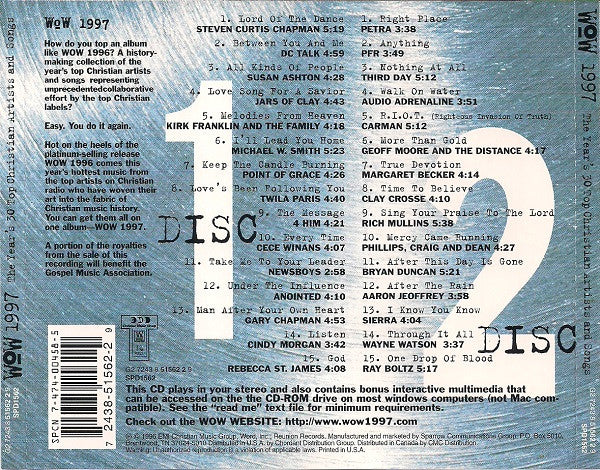 Various : WOW 1997 (The Year's 30 Top Christian Artists And Songs.) (2xCD, Comp, Enh)