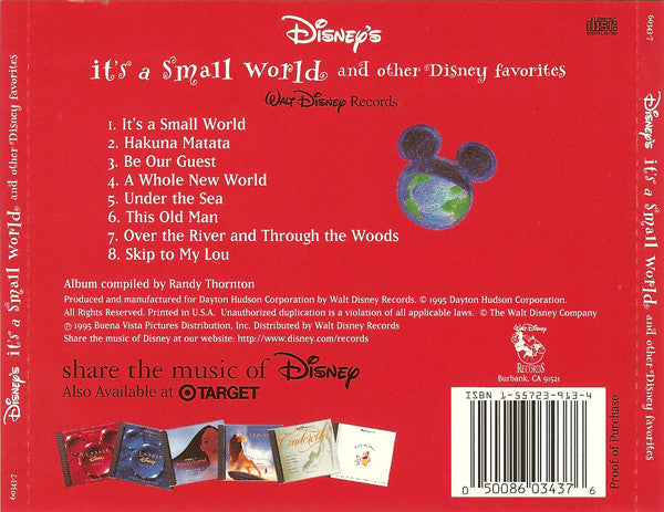 Various : Disney's It's A Small World And Other Disney Favorites (CD, Comp)