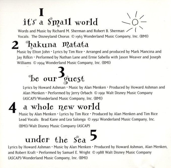 Various : Disney's It's A Small World And Other Disney Favorites (CD, Comp)