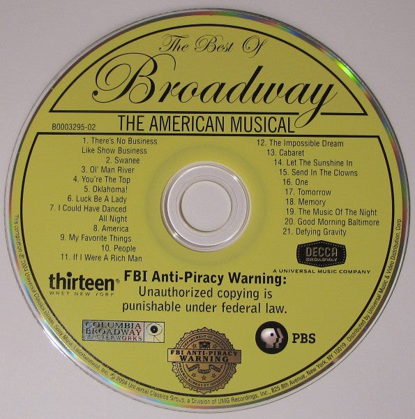 Various : The Best Of Broadway : The American Musical (CD, Comp)