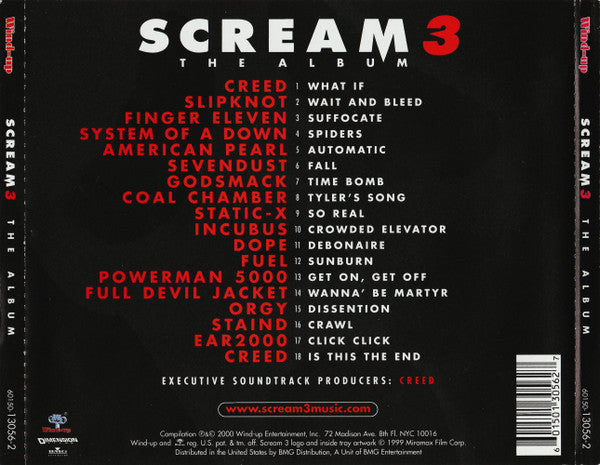 Various : Scream 3 The Album (CD, Comp, Len)