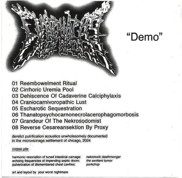 Exophagist : Promotional Demo (CDr, Advance, EP, Promo)