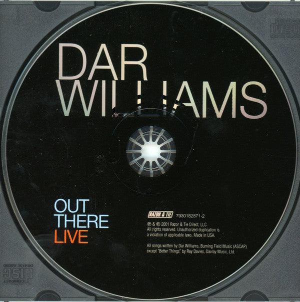 Dar Williams : Out There Live (CD, Album)