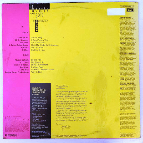 Various : Hearts Of Gold: The Rap Collection  (LP, Comp)