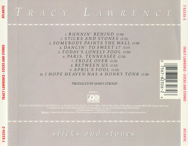 Tracy Lawrence : Sticks And Stones (CD, Album)