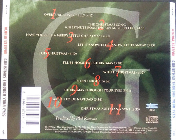 Gloria Estefan : Christmas Through Your Eyes (CD, Album, RP)