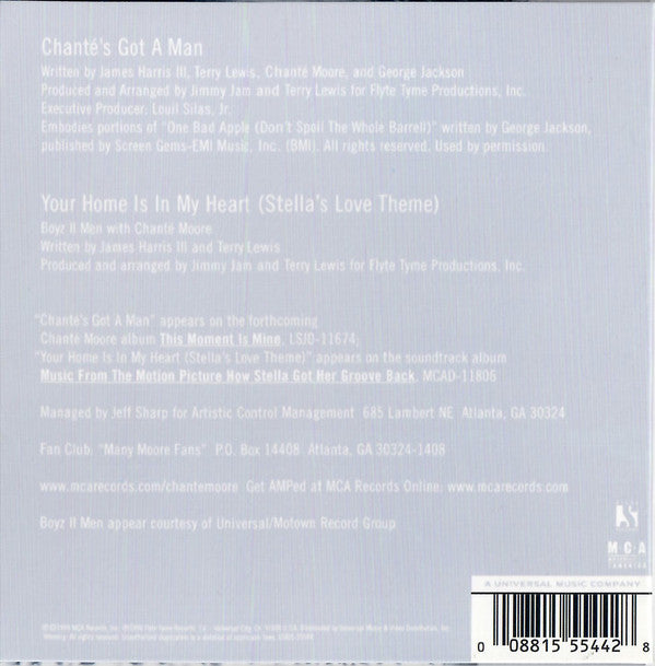 Chanté Moore : Chante's Got A Man (CD, Single)