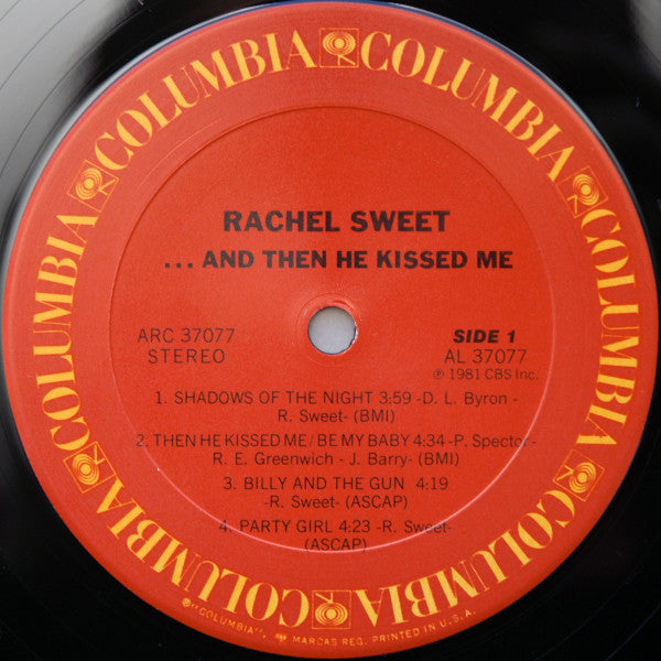 Rachel Sweet : ...And Then He Kissed Me (LP, Album, San)