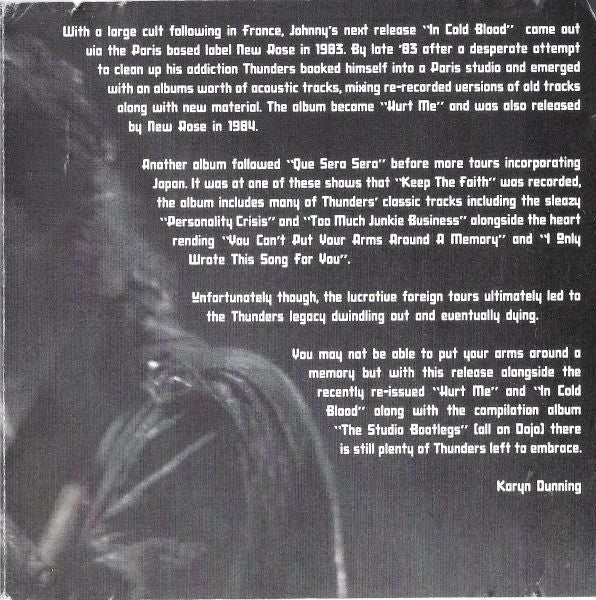 Johnny Thunders : Have Faith (CD, Album)
