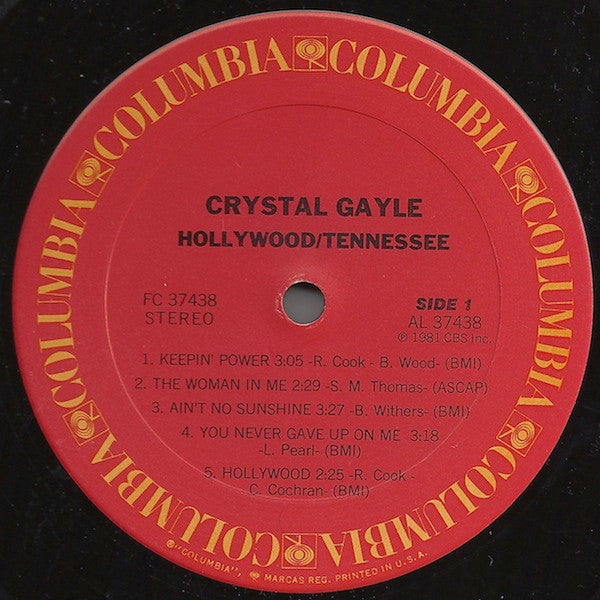 Crystal Gayle - Hollywood, Tennessee (LP) (VG) - Endless Media