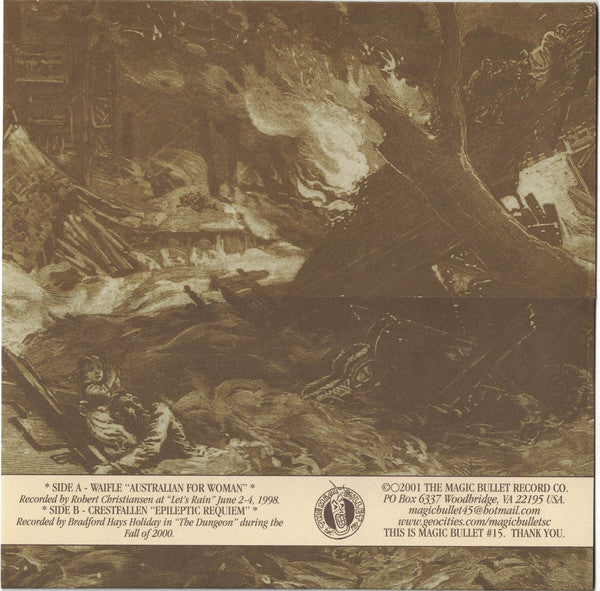 Waifle / Crestfallen : A Split 7" (7", W/Lbl)