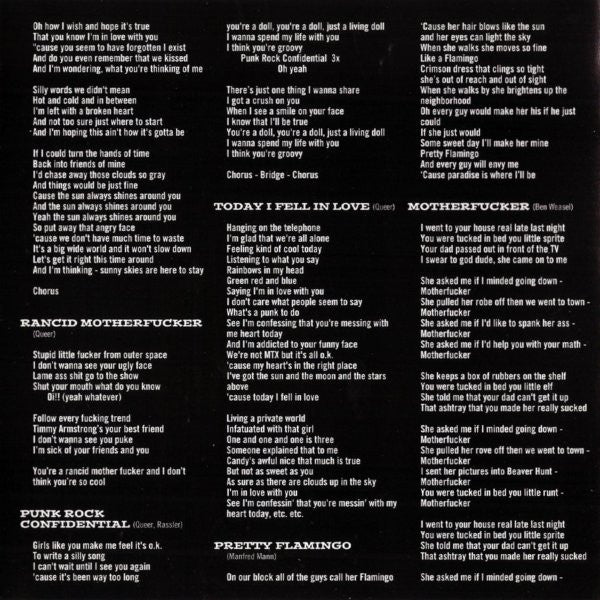 The Queers : Punk Rock Confidential (CD, Album)