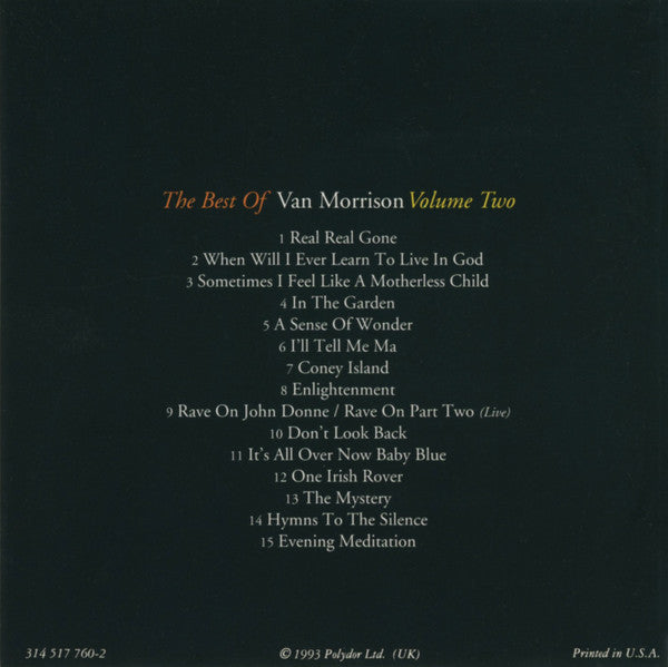 Van Morrison : The Best Of Van Morrison Volume Two (CD, Comp)