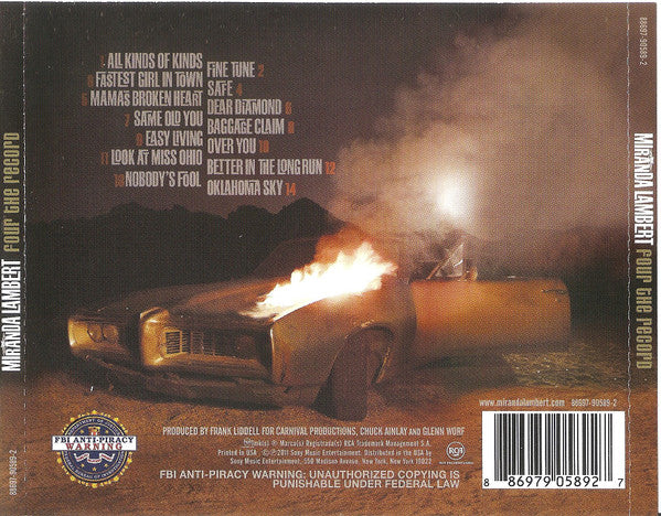 Miranda Lambert : Four The Record (CD, Album)