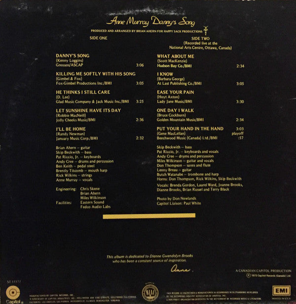 Anne Murray - Danny's Song (LP) (G+) - Endless Media