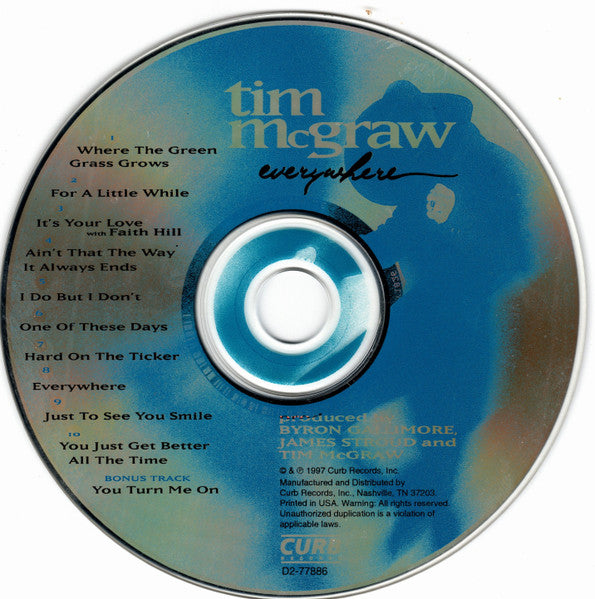 Tim McGraw : Everywhere (CD, Album)