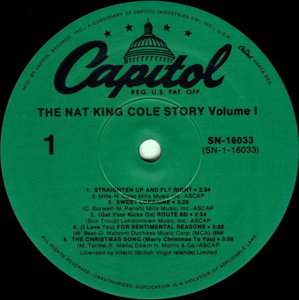 Nat King Cole : The Nat King Cole Story: Volume 1 (LP, Comp, RE)