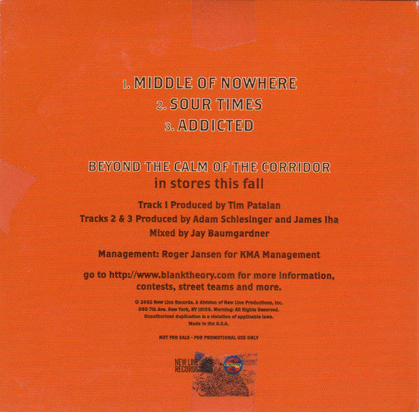 The Blank Theory : Sampler (CD, Promo, Smplr, Car)