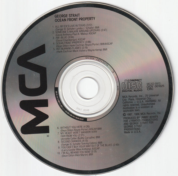 George Strait : Ocean Front Property (CD, Album, RE)