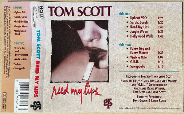 Tom Scott : Reed My Lips (Cass, Album)