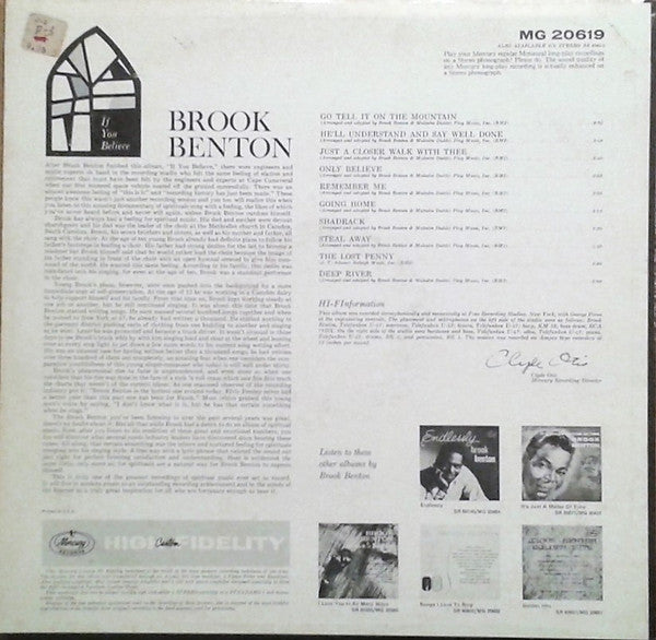 Brook Benton : If You Believe (LP, Mono)