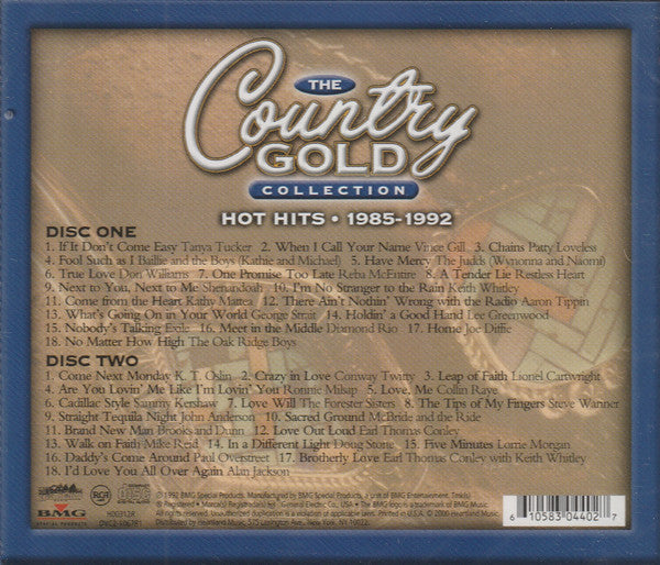 Various : The Country Gold Collection Hot Hits • 1985-1992 (2xCD, Comp, RE)
