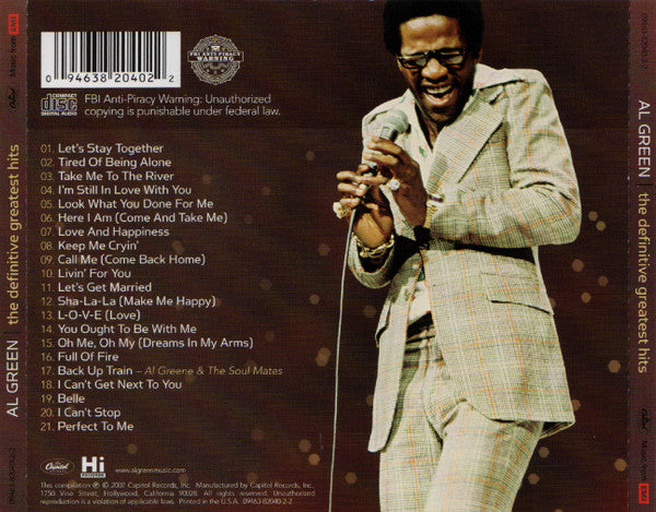 Al Green : The Definitive Greatest Hits (CD, Comp, RE, RM)