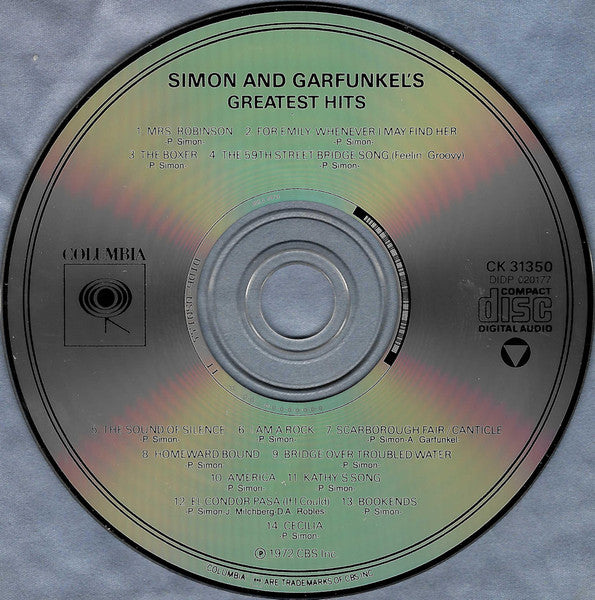 Simon & Garfunkel : Simon And Garfunkel's Greatest Hits (CD, Comp, RE, Spr)