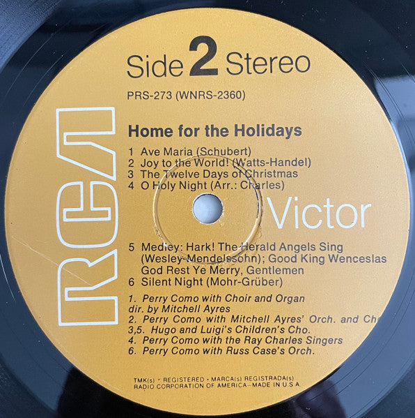 Perry Como : Home For The Holidays (LP, Album, S/Edition, Roc)